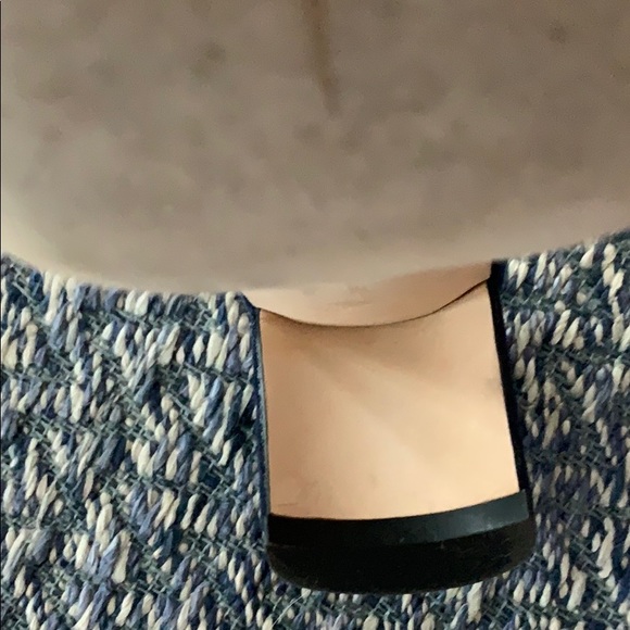 Manila Blahnik Blue Suede Sling Back Stack Heel - Picture 7 of 9